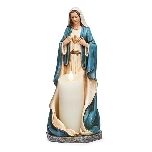 Immaculate Heart of Mary Candleholder &amp;amp; Statue