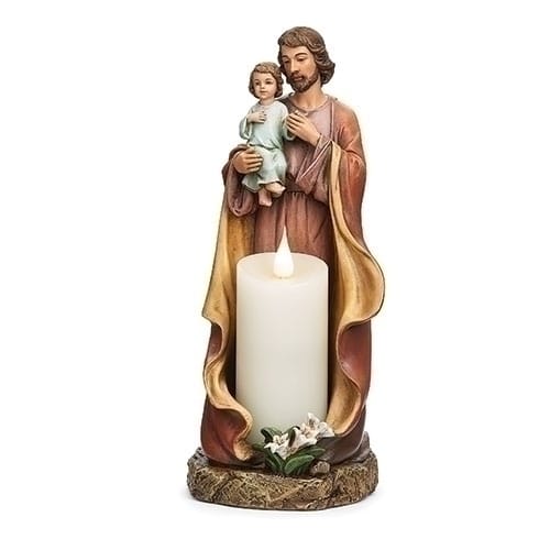 St. Joseph &amp;amp; Child Candleholder &amp;amp; Statue