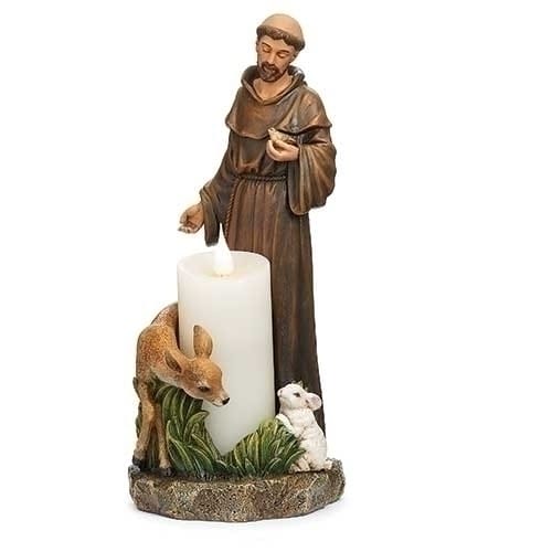 St. Francis Candleholder &amp;amp; Statue