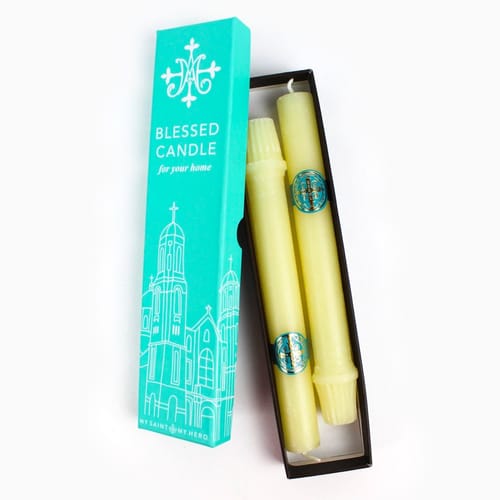 Pure Beeswax Blessing Candles - Set of 2