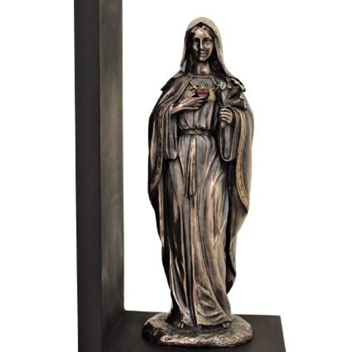 Immaculate Heart of Mary Bronzed Bookend