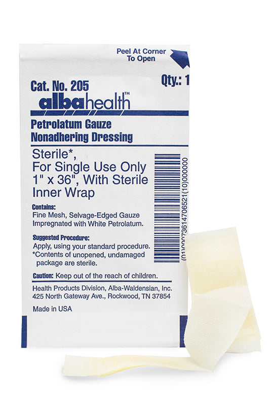 AlbaHealth Petrolatum Dressing, 1-2" x 72"