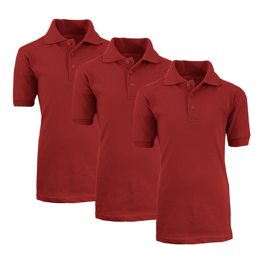 Boys' School Uniform Polo (3-Pack) - XBE-87-BG-BG-BG/20