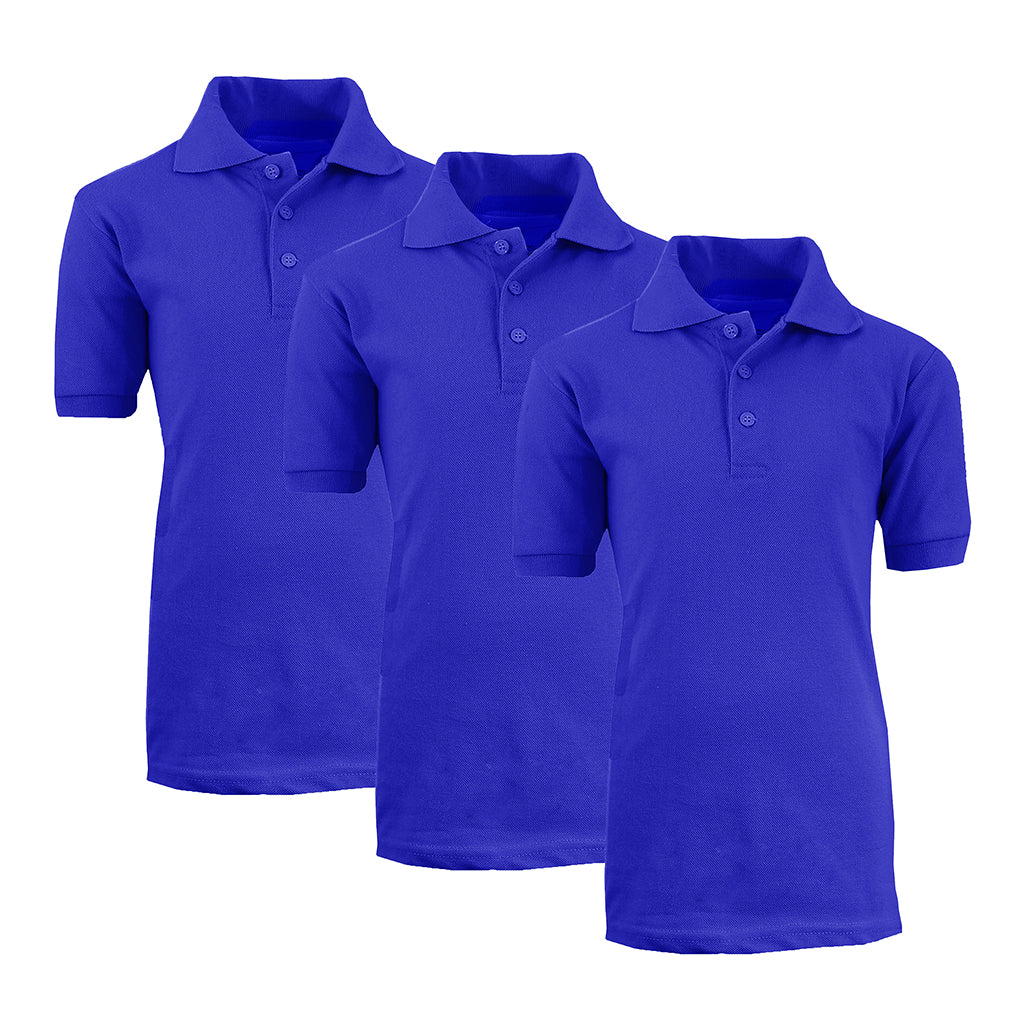Boys' School Uniform Polo (3-Pack) - XBE-88-RY-RY-RY/16