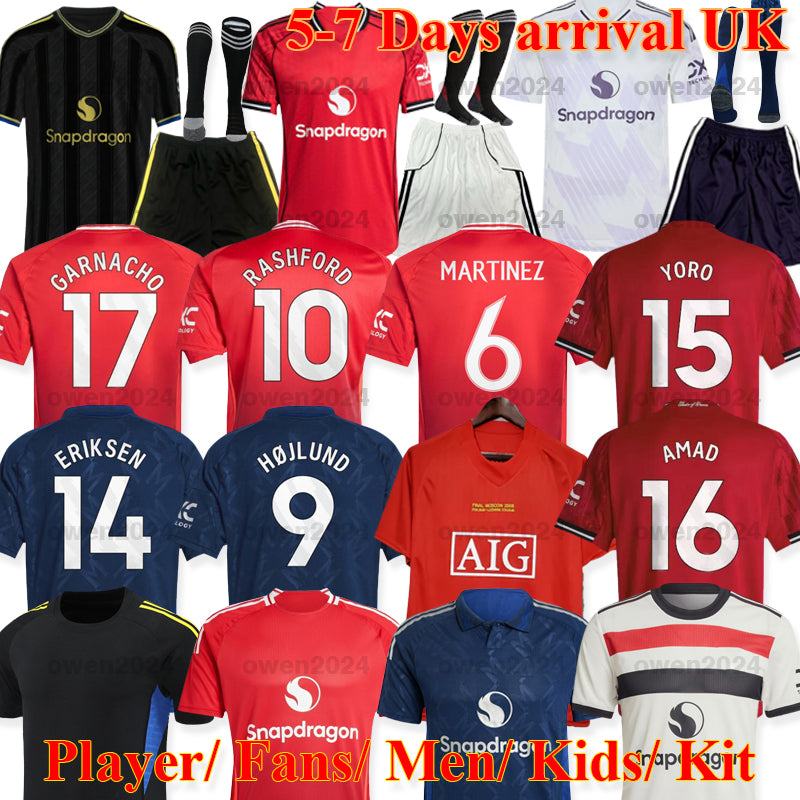 Mainoo 25 26 RASHFORD United soccer jerseys AMAD Antony Martinez HOJLUND Casemiro Eriksen 2025 2026 football shirt tracksuits MARTIAL B FERNANDES me