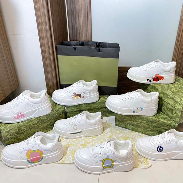 High quality style fashionable Sneakers, white leather shoes, classic pattern casual shoes, men&#039;s and women&#039;s dirty shoes, shell p