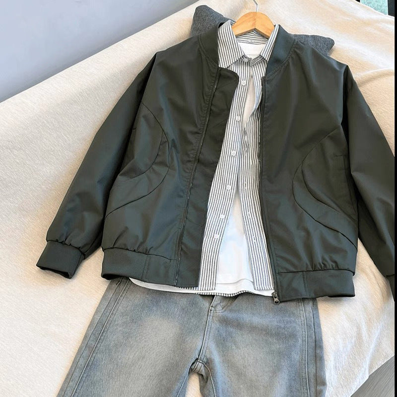 V3442 Men&#039;s long sleeve trendy shirts and versatile jackets