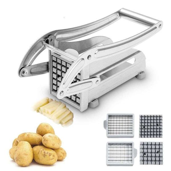 French Fry Cutter Stainless Steel Potato Carrot Onion Slicer Chipper Vegetable Veggie Chopper Chips Cutting hine Kitchen Tool