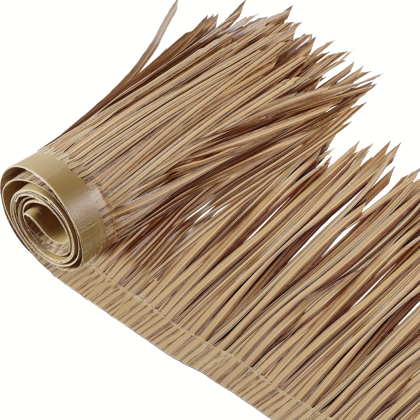 TEMU Mexican Hut Grass Skirting Roof Bar Grass For Thatch Roofing Bar Decorations Roll Palm Straw Thatch Roof For Fence Party (brown, 79 X 15 Inch)