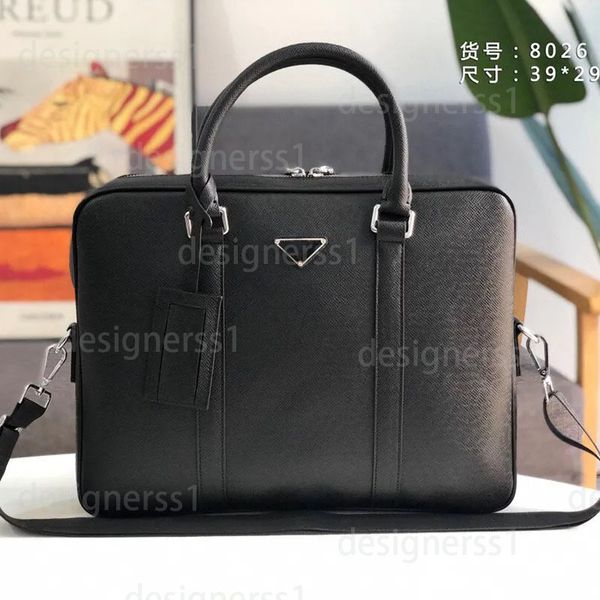 Luxurys Designers Bags Briefcase Men Business Package Hots Sale Laptop Computer Bag Leather Handbag Messenger High Capacity Shoulder Handbag
