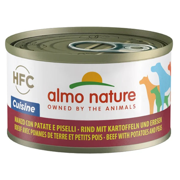 Almo nature HFC Naturlig Storfekjøtt med Poteter og Erter - 95GR