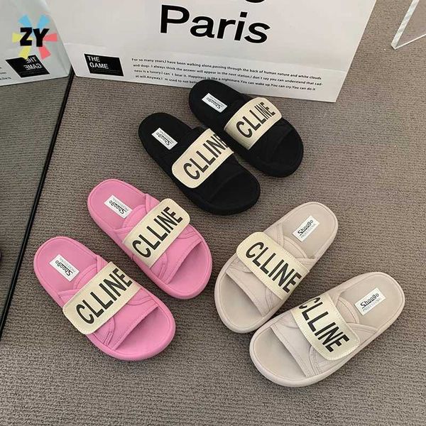 Slippers feminino verão Slider Shoes Shoes Plataforma Designer Filme Romano Moda Slider J250118
