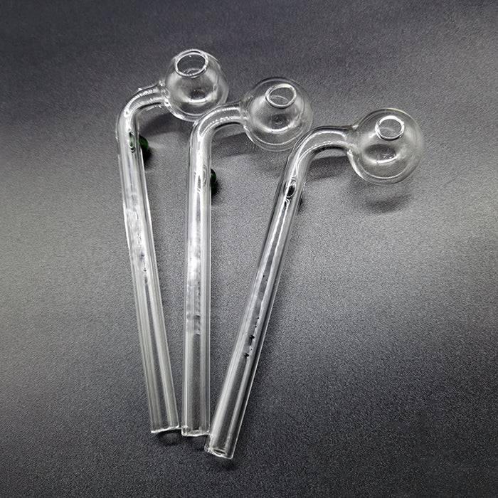 Pyrex Smoking Glass Oil Burner Pipes With SP Logo 14cm Curved Bent Hand Tube Dry Herb Tobacco Water Bubbler Pipe Dab Rigs