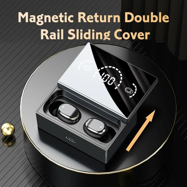 TWS Wireless Headphone Touch Control 9D Stereo Sports Waterproof Bluetooth Wireless Earphone HD Mirror With Microphone for Phone