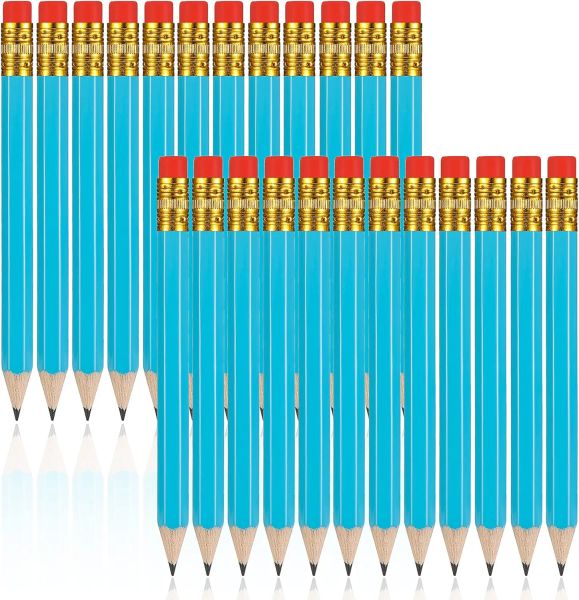 Wholesale 6 Pieces Back To School Small Pencils Half Pencils Golf Pencils LL