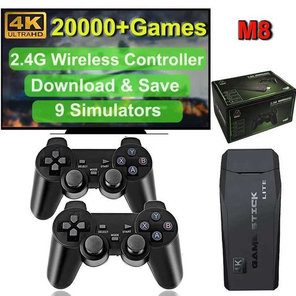 Game machine Video Game Console Built-in 40000 Games Wireless Controller TV Game Stick 4K HD Retro Mini Handheld Game Player Z241022
