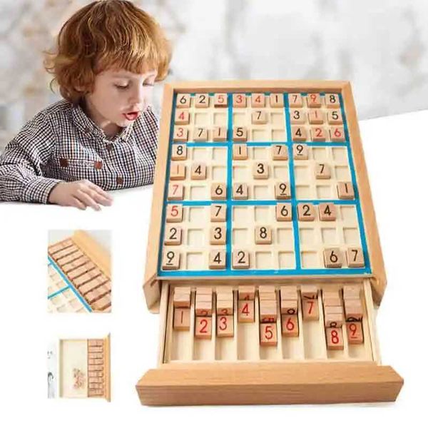 Sudoku Crosswords Montessori Wooden Educational Digits Inference logic Games Latin Square Math Puzzles Number Place Games Toys C250211