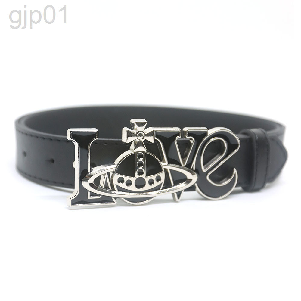 Desginer viviane west wood belt Trendy New Love Buckle Belt Jeans Skirts Accessories Fashionable Versatile Personalized Internet Celebrity Ins Style