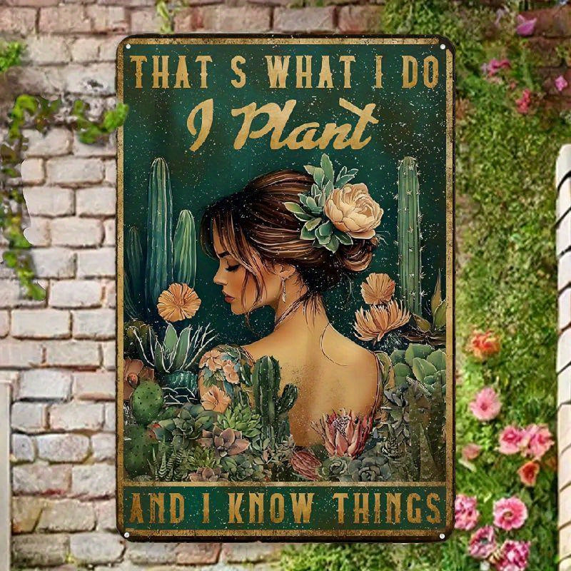 TEMU Wall Decor For Home Kitchen Bathroom Farm Garden Garage, Gardening Metal Tin Sign That's What I Do Vintage Gardening Tin Sign For Home Garden