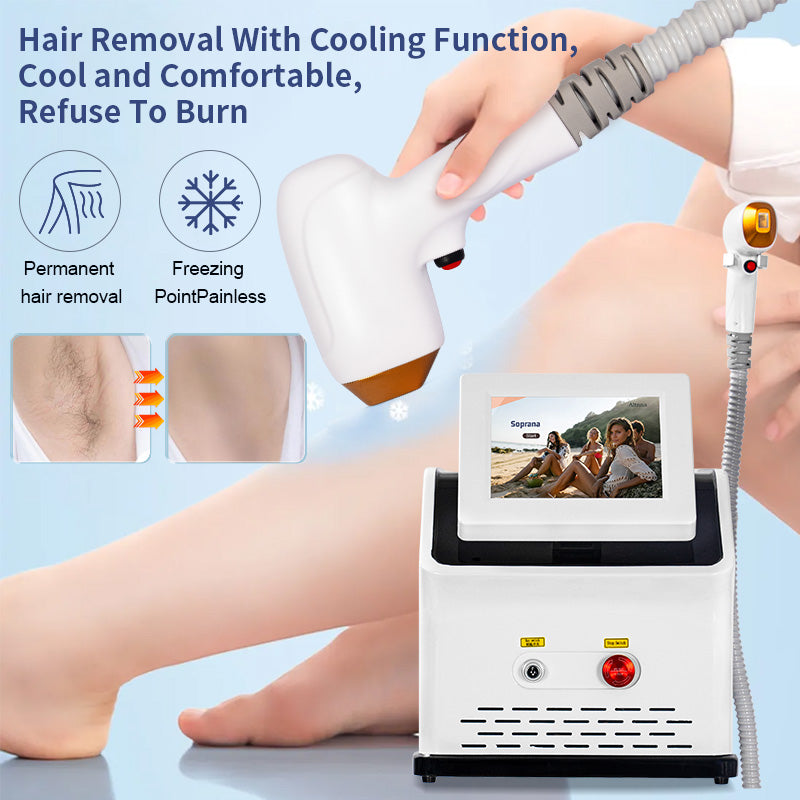 Professional Diode Ice Titanium Laser Body Hair Removal Machine 2025 Portable 808 755 Alexandrite Device 3 Waves Permanent