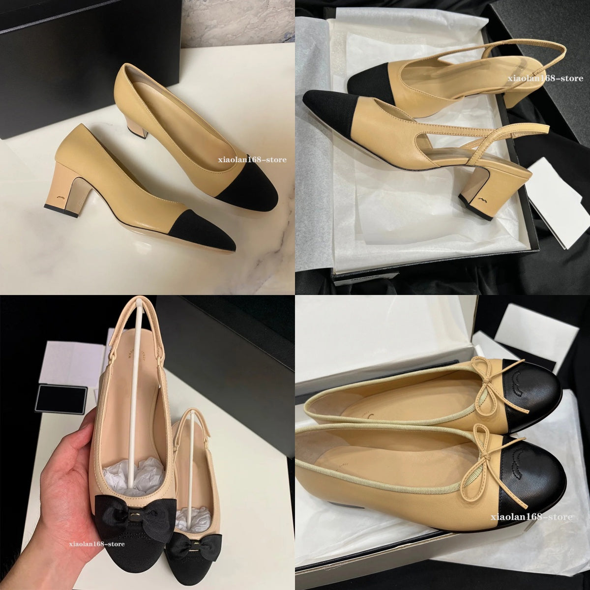 Designer Womens Dress Shoes Luxury Slingbacks High Heel Sandals Leather Ballet Flats Shoes Canvas Chunky Heel Sandal Round Toe Lady Shoe