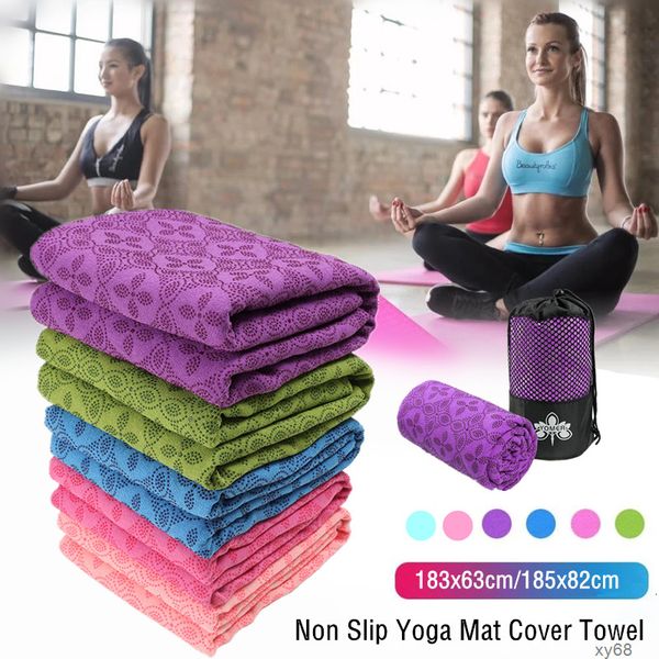 Blankets Yoga 18363cm Portable Antislip Sweatabsorbent Towel Cloth Mat Ultrathin Blanket 230606