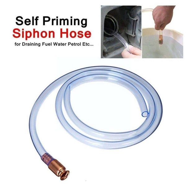 New Manual Suction Pipe Gas Pump Gasoe Fuel Water Plumbing Transparent Self Priming Hose Hoses Siphon Safety Shaker P N1R6