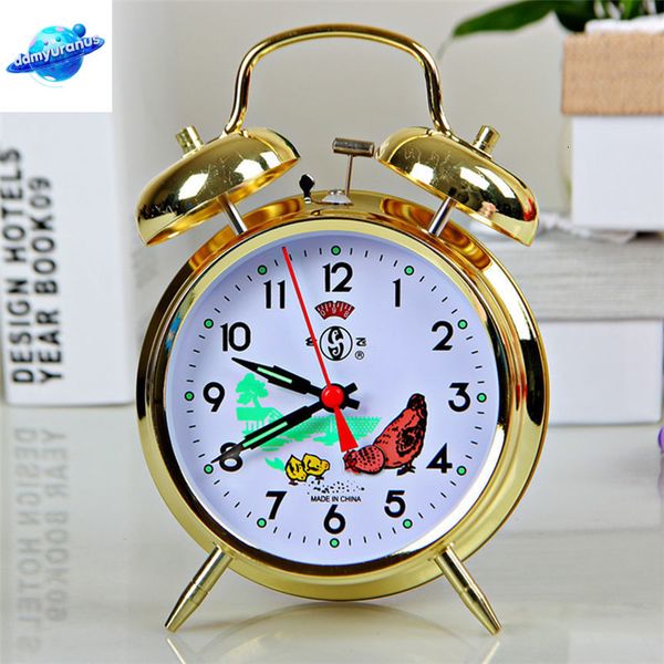 ddmyuranus Retro Nostalgic Metal Movement Creative Alarm Clock Super Loud Horseshoe Watch Mechanical Old-fashioned Winding