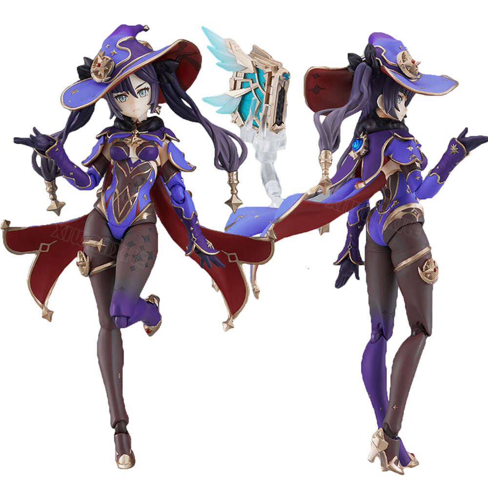 Finger Toys 15cm Figma #548 Genshin Impact Mona Anime Figure Mona Mirror Reflection of Doom Action Figure Collectible Model Doll Toys Gifts