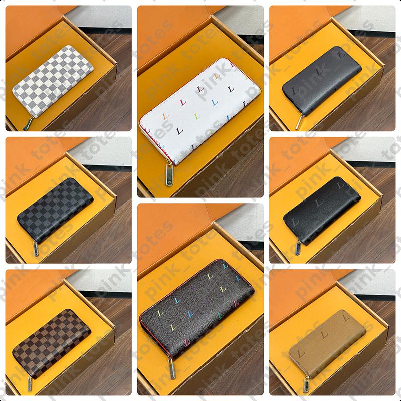 Luxury Long And Short Wallet Men Womens Designer Wallet Card Holder Coin Purse High Quality Leather Wallets Square Zipper Designer Bag