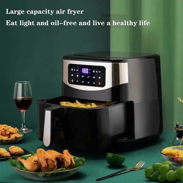 KDE-579D household smokeless frying 8L chicken French fries pizza salt free air fryer 220V-1600W electric fryer CL240829