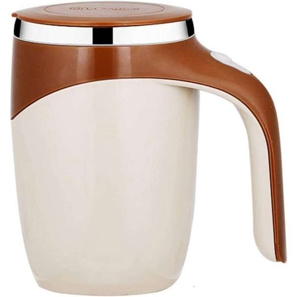 1pc Automatic Magnetic Stirring Mug Rotating Home Office Travel Cup Electric Stainless Steel Self Mi Coffee