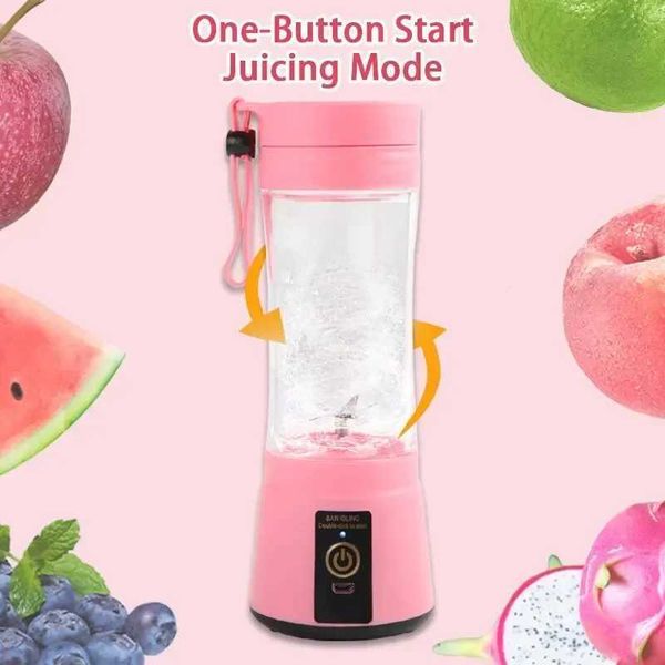 Portable juice mixer for summer personal electric mini bottle home USB 6 blade juice cup machine kitchen W241025