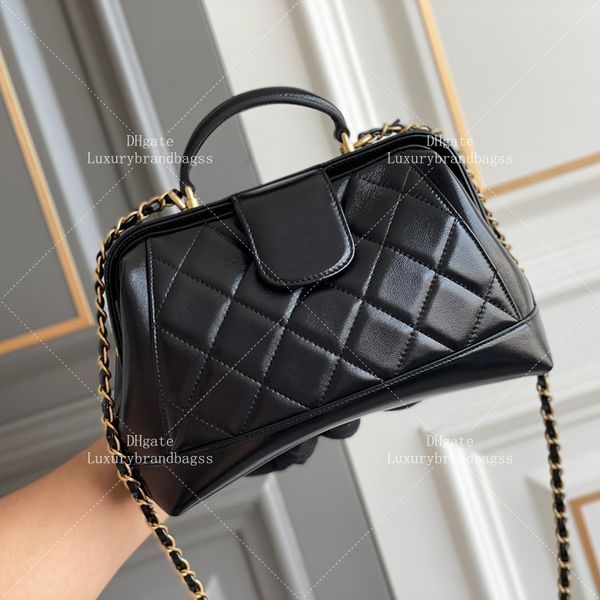 Crossbody Bag With Top Handle Doctor Bag 23.5CM 10A Mirror Quality Lambskin Handbag Designer Shoulder Bag With Box 24C47