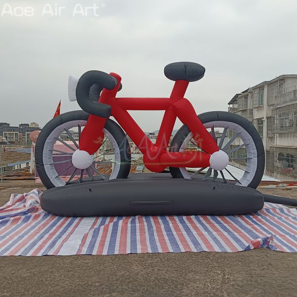 Outdoor Decoration Inflatable Bicycle Mockup Advertising Promotion Racing Model For Bike Shop or Competition