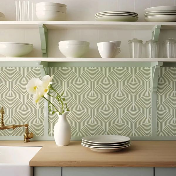 10Pcs Abstract Aesthetic Matte Wall Tile Sticker Transfer Peel and Stick Self-Adhesive Vinyl Backsplsh Tile Decals for Kitchen 250208