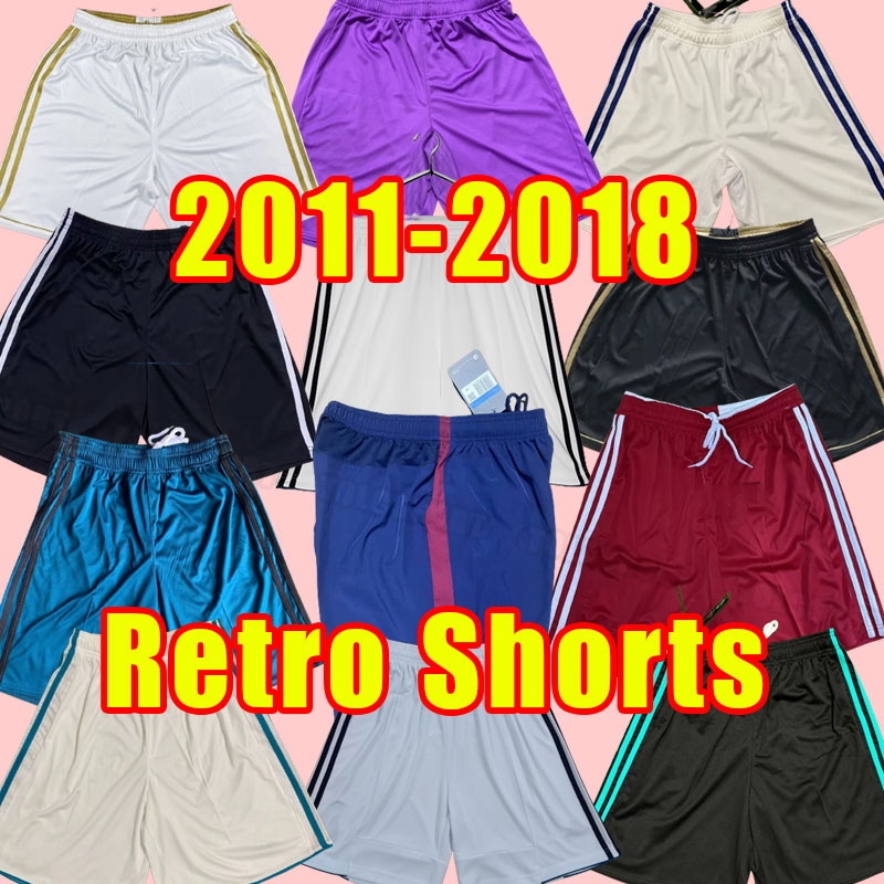 Real Madrids Retro soccer shorts BALE BENZEMA MODRIC football shirts classic camiseta home RAUL R.CARLOS pants 2011 2012 2013 2014 2015 2016 2017 11