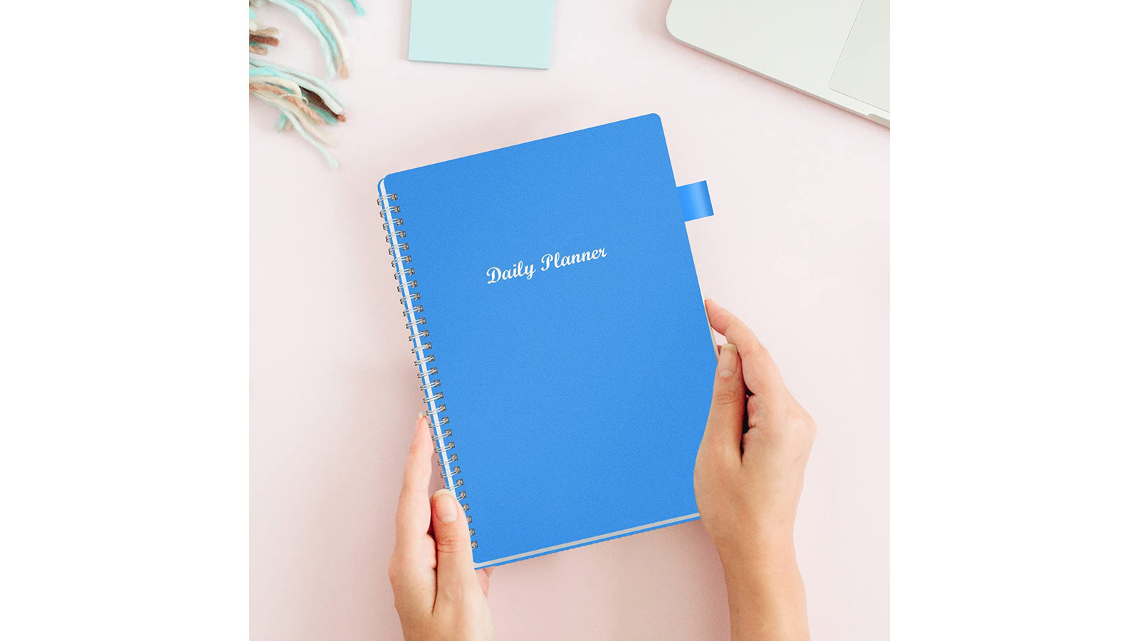 KERDOM Regolden-Book Daily Planner Undated: 160 Pages (7x10") Blue