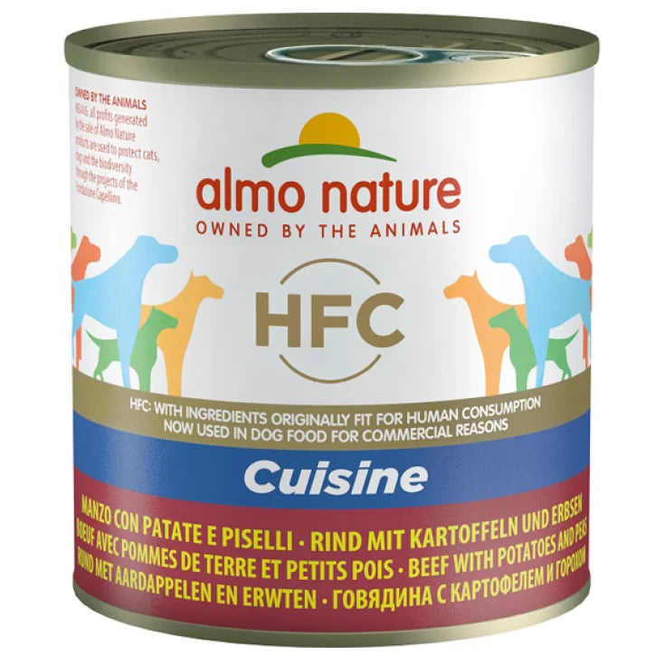 Almo nature HFC Naturlig Storfekjøtt med Poteter og Erter - 280GR