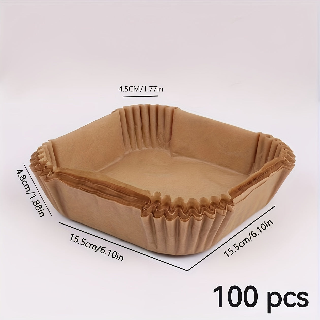 TEMU 50-100pcs Air Fryer Liner, Non Stick Baking Paper, Suitable For Baking, Baking, And Microwave Ovens - Easy To Clean, Single Piece Cooking - For