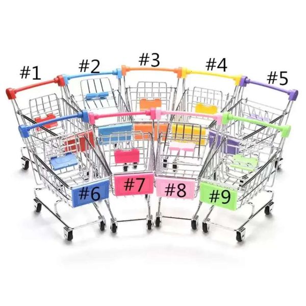 Mini Simulation Handcart Bird Children Creative Parrot Hamster Toy Small Supermarket Shopping Utility Cart Pretend Play Toys Strollers Jn16