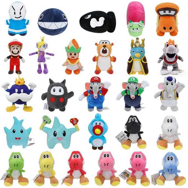Plush Dolls Super Brother Plush Toy Elephant Mairo Luigi Toad Eddy Chomp Armad Bullet Bill lumalee Bowser Yoshi Penguin King Soft Fill Doll