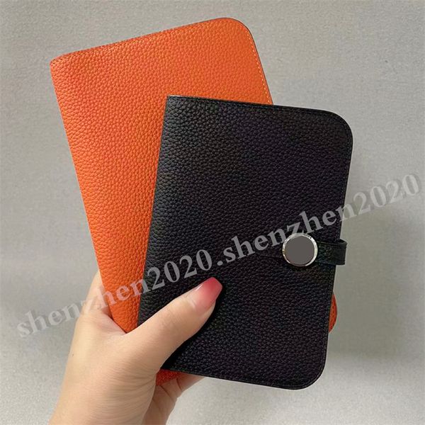 Top Genuine Leather Passport Cover Holder Soft Women&#039;s Wallets Card Holders Purse Gift for Women or Men with Box