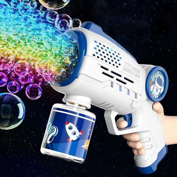 Baby Bath Toys 2024 Children Bubble Gun Toy Astronaut Fully Automatic Bubble Machine Bubbles Gun Outdoor Game Fantasy Toy for Boys Girls Gif