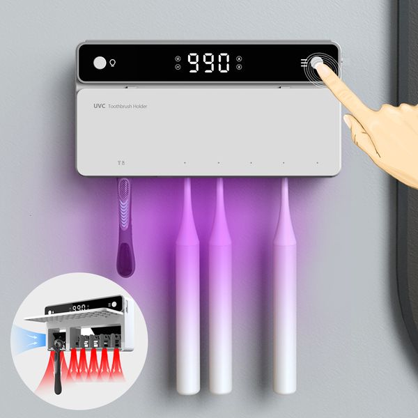 Toothbrush Holders UV Holder Rechargeable Fast Drying Razor Storage Sterilizer With LED Display Bathroom Accessories 230919