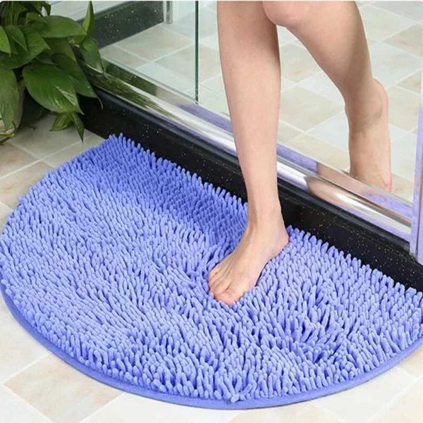 40X60cm soft carpet anti slip bathroom Ro carpet door mat dustproof semi-circular floor mat carpet Y250111
