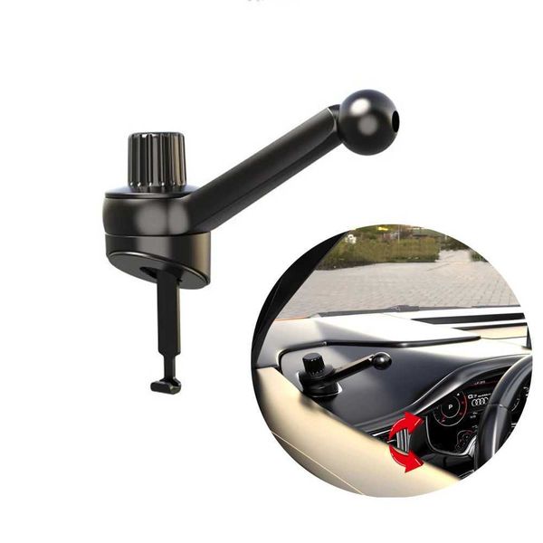 Cell Mounts Holders 360 Rotable 17mm Ball Head for Air Vent Clip Mount Universal Outlet Mobile Phone Stand Car CellPhone Bracket Base S24606