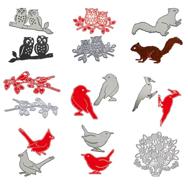 Owl Birds Metal Cutting Dies For Scrapbooking DIY Album Stamp Paper Card Embossing Decor Craft New Dies for 2021