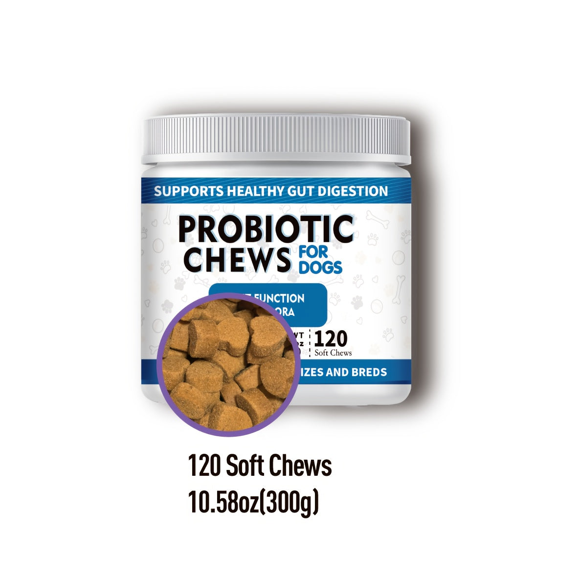 TEMU Probiotic Supplement For Dogs, Itching Skin, Dog Probiotic Healthy Supplement, Dog And Digestive Enzymes Chews