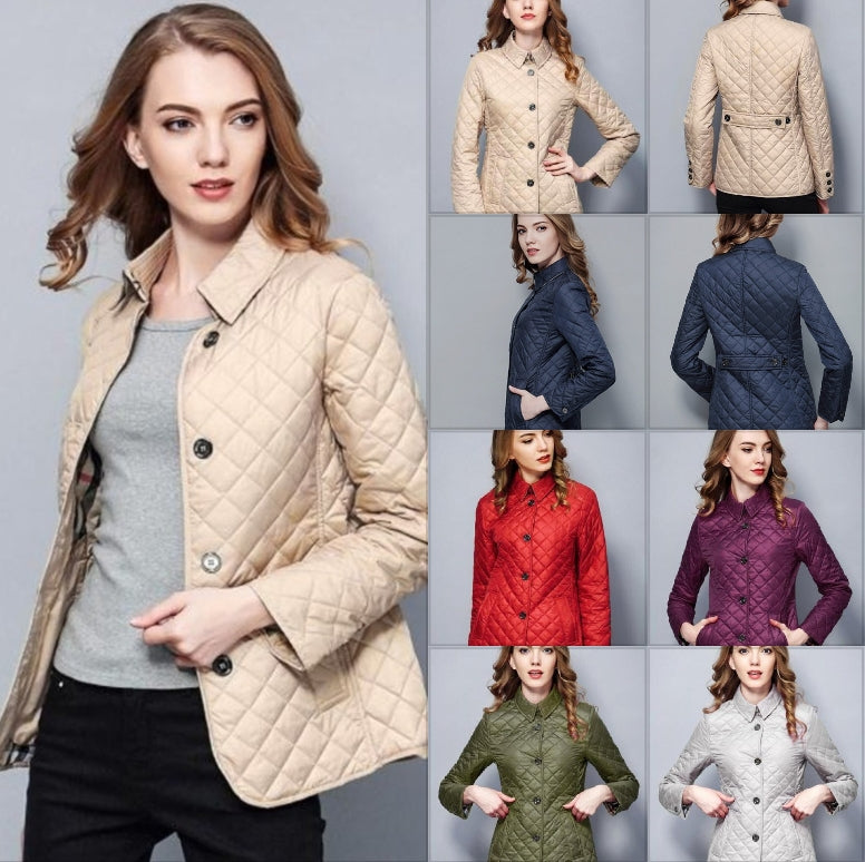 Women&#039;s Down Parkas Designer Trendy Brand Autumn-Winter Lapel Coats Casual Single Breasted Pocket Warm Outerwear Vintage Long Sleeved Slim
